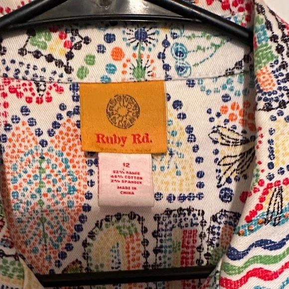 Ruby Rd. Multicolor Patterned Jean Jacket - Picture 2 of 6